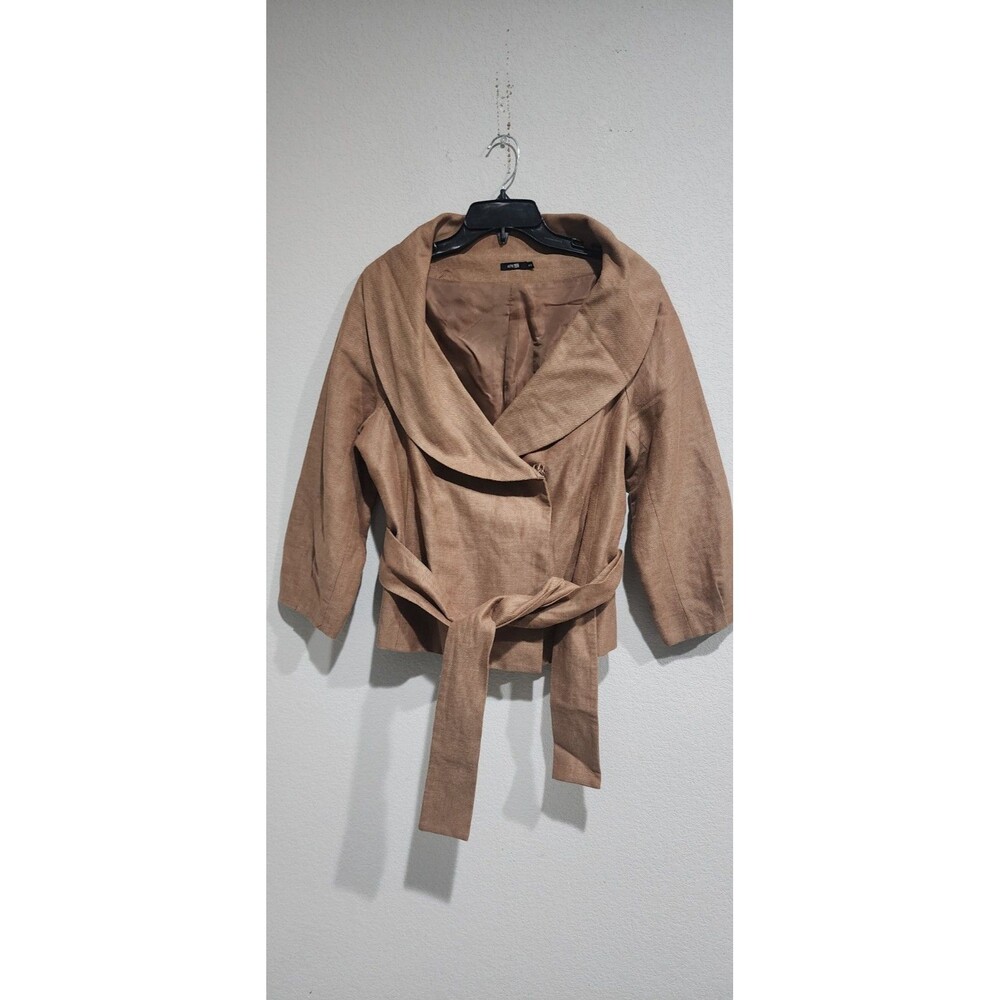 AUTRE TON PARIS Brown Belted Blazer Jacket Size 44